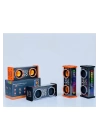 Şeffaf Mecha Müzik Tws Stereo Rgb İşıklı Hoparlör Kablosuz Bluetooth 5.0 Taşınabilir Hoparlör V9