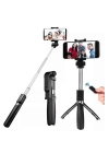 Selfie Çubuğu Tripod Bluetooth Kumandalı Selfie Çubuğu Telefon Tutucu