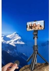 Selfie Çubuğu Tripod Kumandalı Telefon Tutucu Siyah