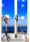 Selfie Çubuğu Tripod Kumandalı Telefon Tutucu Siyah