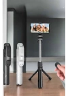 Selfie Çubuğu Tripod Kumandalı Telefon Tutucu Siyah
