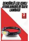 Sensörlü Kamp Lambası Ayarlanabilir Kafa Lambası Kafa Bantlı