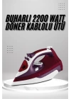 Seramik Tabanlı Kırmızı 2200 Watt Şok Buharlı Ütü