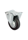 Servis Tekeri - Tablalı Siyah Sabit - Çap 80 Mm