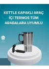 Seyahat Tipi Araç Çakmaklı Isıtıcı Çelik Termos Bardak