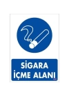 Sigara İçme Alanı Uyarı Levhassı 25x35 KOD: 450