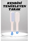 Silikon Yumuşak Sıkı Dişli Sihirli Geri Çekilebilir Tarak Kendini Temizleyen Saç Fırçası