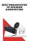 Sinema Projeksiyonu Projektörü ve Dijital Göstergeli Bluetooth Hoparlör Uzun Pil Ömrü HD Kalite