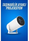 Sinema Projektörü Android HDMI USB WİFİ Ses Çıkışlı Ayaklı Projeksiyon Taşınabilir