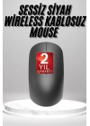 Siyah Kablosuz Mouse Wireless Mouse Minimal Tasarım