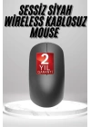Siyah Kablosuz Mouse Wireless Mouse Minimal Tasarım