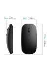 Siyah Wireless Kablosuz Sessiz Mouse Bluetooth Bağlantılı