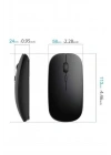 Siyah Wireless Kablosuz Sessiz Mouse Bluetooth Bağlantılı