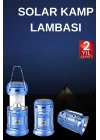 Solar Şarjlı Kamp Lambası Güneş Enerjili Kızaklı Kamp Feneri Çadır Feneri Led Işıldak