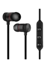 Sports Mıknatıslı Siyah Bluetooth Kulaklık Kablolu Uzun Pil Ömrü