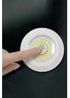 Spot Lamba Led Işık 3lü Uzaktan Kumandalı Pilli Yapışkanlı Kablosuz