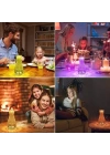 Sürahi Model USB Şarjlı Kumandalı 16 Farklı Işık Modlu Masa Üstü Kristal Akrilik a Led