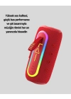 Taşınabilir Bluetooth Hoparlör Kırmızı IP67 Su Geçirmez