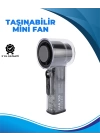 Taşınabilir El Fanı | 100 Seviyeli Rüzgar Hızı Ayarı | Sessiz Çalışma | Dijital Ekranlı