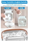 Taşınabilir Işıklı 5 Spreyli Vantilatör Buzlu Buharlı Vantilatör Mini Fan Nemlendirici