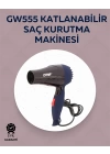 Taşınabilir Katlanabilir Saç Kurutma Makinesi | 1500W Güç, 2 Hız Ayarı, Düşük Gürültü, AB Fişli