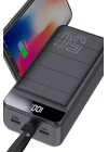 Taşınabilir Powerbank 50.000 mAh 4 Girişli Hızlı Şarj Led Göstergeli Fenerli Şarj