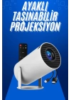 Taşınabilir Projeksiyon Ayaklı Projektör Android Uyumlu HDMI Girişli