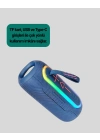 Taşınabilir Şarjlı Bluetooth Hoparlör Güçlü Bas