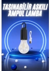 Taşınabilir Şarjlı Led Ampul Askılı Lamba Kamp Bahçe Lambası