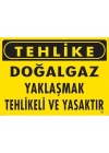 Tehlike Doğalgaz Yaklaşmak Tehlikeli Ve Yasaktır Uyarı Levhası 25x35 KOD:751