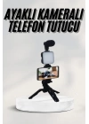 Telefon Tutucu Led Işıklı Kumandalı Mikrofon Telefon Vlog Video Kayıt