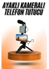 Telefon Tutucu Mini Mikrofonlu Tripod Vlog Çekim Video