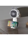 Telefon Tutuculu Şarjlı Mini El Fanı
