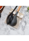 Tencere Kapak Tutuculu Kaşıklıklı Tencere Kapak Standı Pratik Kaşık Kepçe Altlık Düzenleyici