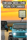 Tepe Lambası Çalışma Lambası Sis Lambası 16 Led Beyaz Led Işık