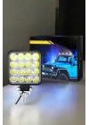 Tepe Lambası Çalışma Lambası Sis Lambası 16 Led Beyaz Led Işık