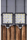 Tepe Lambası Tüm Araç Tiplerine Uygun Sis Lambası 16 Led Beyaz Renk