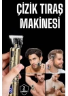 Tıraş Makinesi Şarjlı Profesyonel Saç Kesme Makinesi Gold Çizik Tıraş