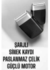 tıraş makinesi Sinek Kaydı Paslanmaz Çelik Taşınabilir Şarjlı