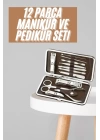Tırnak Bakım Seti Tırnak Düzeltme Batık 12 Parça Çanta Tipi Manikür Pedikür