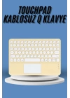 Touchpad Tüm Cihazlara Uyumlu Bluetooth Klavye Touchpad Slim Kablosuz Wifi Q Klavye