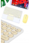 Touchpad Tüm Cihazlara Uyumlu Bluetooth Klavye Touchpad Slim Kablosuz Wifi Q Klavye