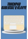 Touchpad Tüm Cihazlara Uyumlu Bluetooth Klavye Touchpad Slim Kablosuz Wifi Q Klavye
