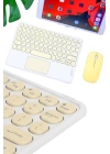 Touchpad Tüm Cihazlara Uyumlu Bluetooth Klavye Touchpad Slim Kablosuz Wifi Q Klavye