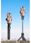 Tripod Kablosuz Bluetooth Bağlantılı Selfie Çubuğu 360 Derece Dönebilen