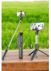 Tripod Kablosuz Bluetooth Bağlantılı Selfie Çubuğu 360 Derece Dönebilen