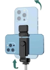 Tripod Selfie Çubuğu Bluetooth Kumandalı Kablosuz Led Işıklı