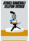 Tripod Telefon Tutucu Kumandalı Mikrofon Led Işık Vlog Video Kayıt