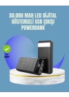 Tüm Cihazlarla Uyumlu 50.000 mAh Powerbank – Yüksek Kapasiteli, LED Gösterge ve Akıllı Koruma Fonksiyonlu