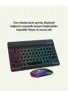 Tüm Cihazlarla Uyumlu RGB Işıklı Kablosuz Klavye ve Mouse Seti
